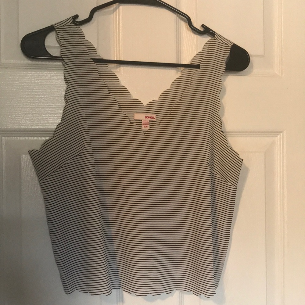B&W striped tank top - S - Bongo